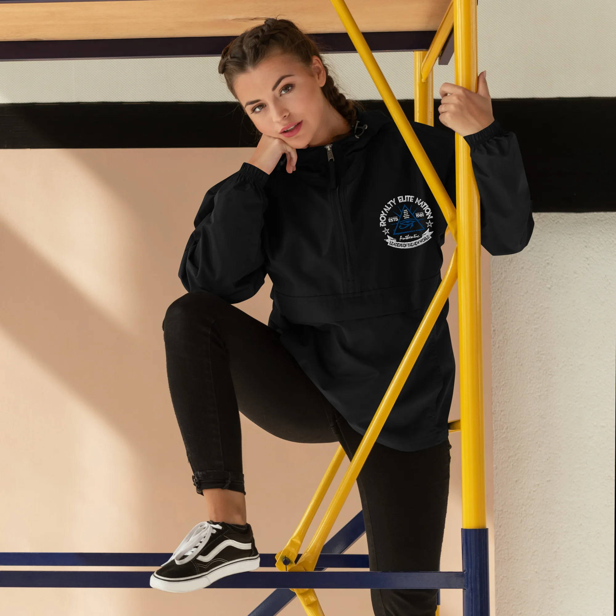 Embroidered Champion Packable Jacket - Image 4