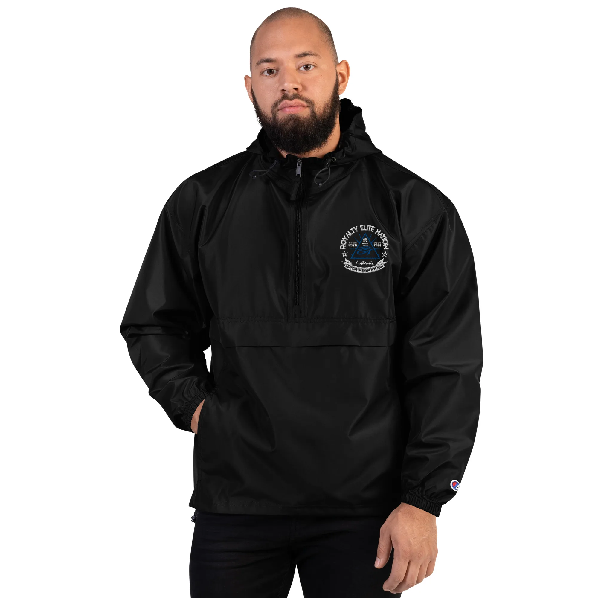 Embroidered Champion Packable Jacket - Image 5