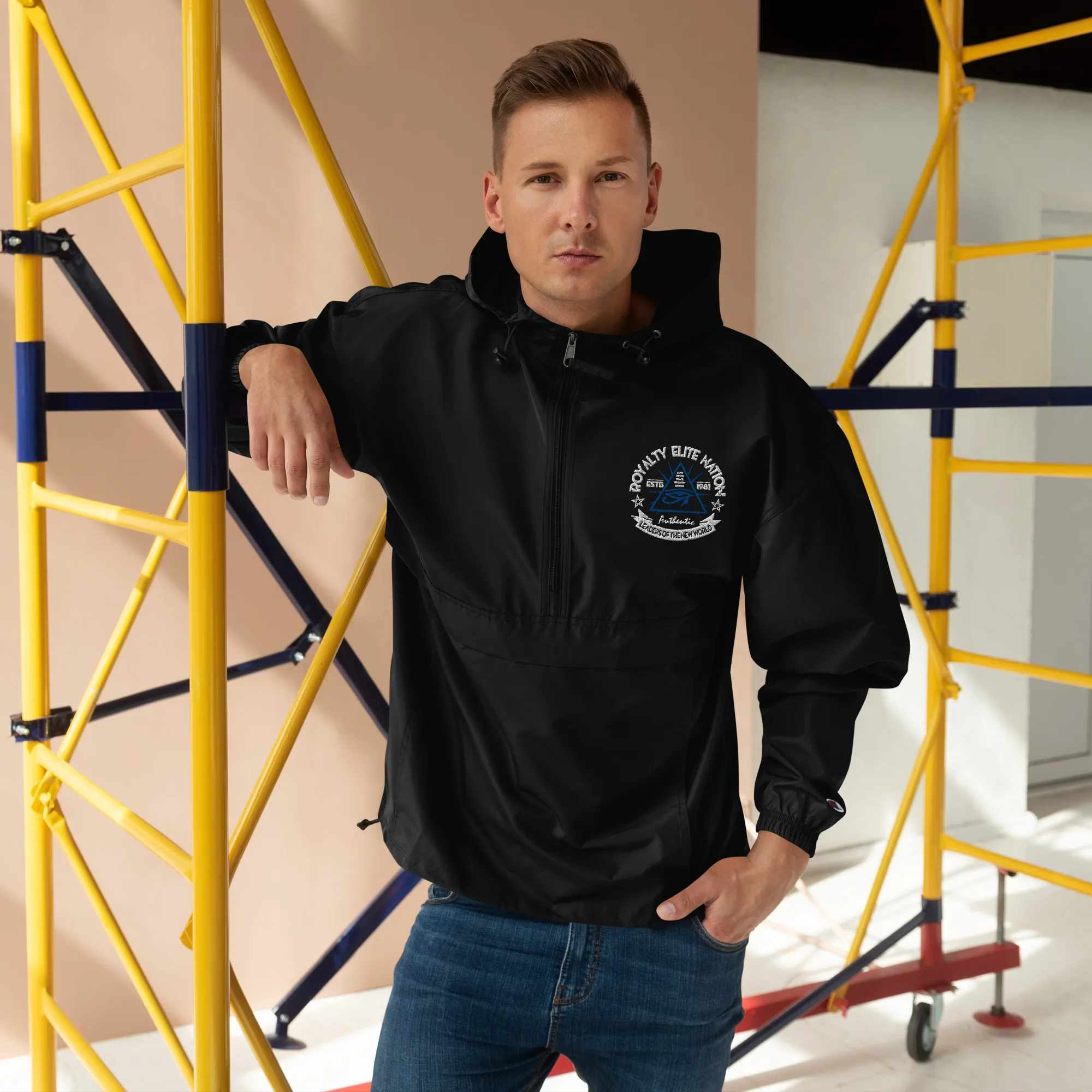 Embroidered Champion Packable Jacket - Image 10